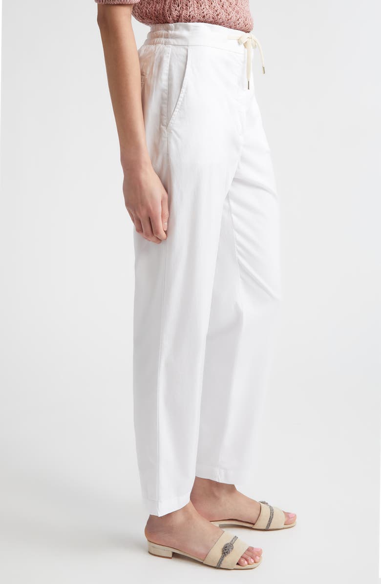 Eleventy Tapered Ankle Pants, Alternate, color, 01 White