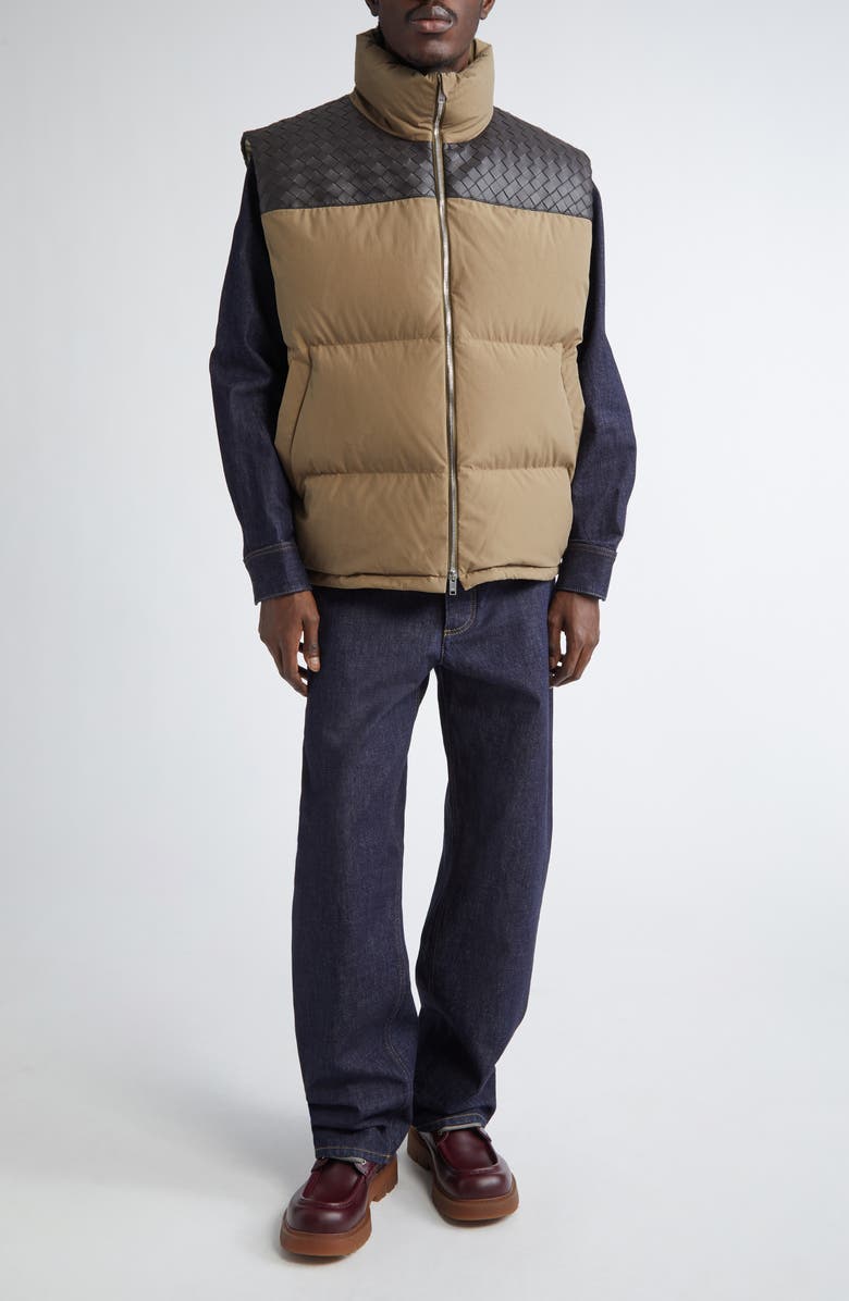 Bottega Veneta Mixed Media Down Puffer Vest, Alternate, color, 9523 Liana
