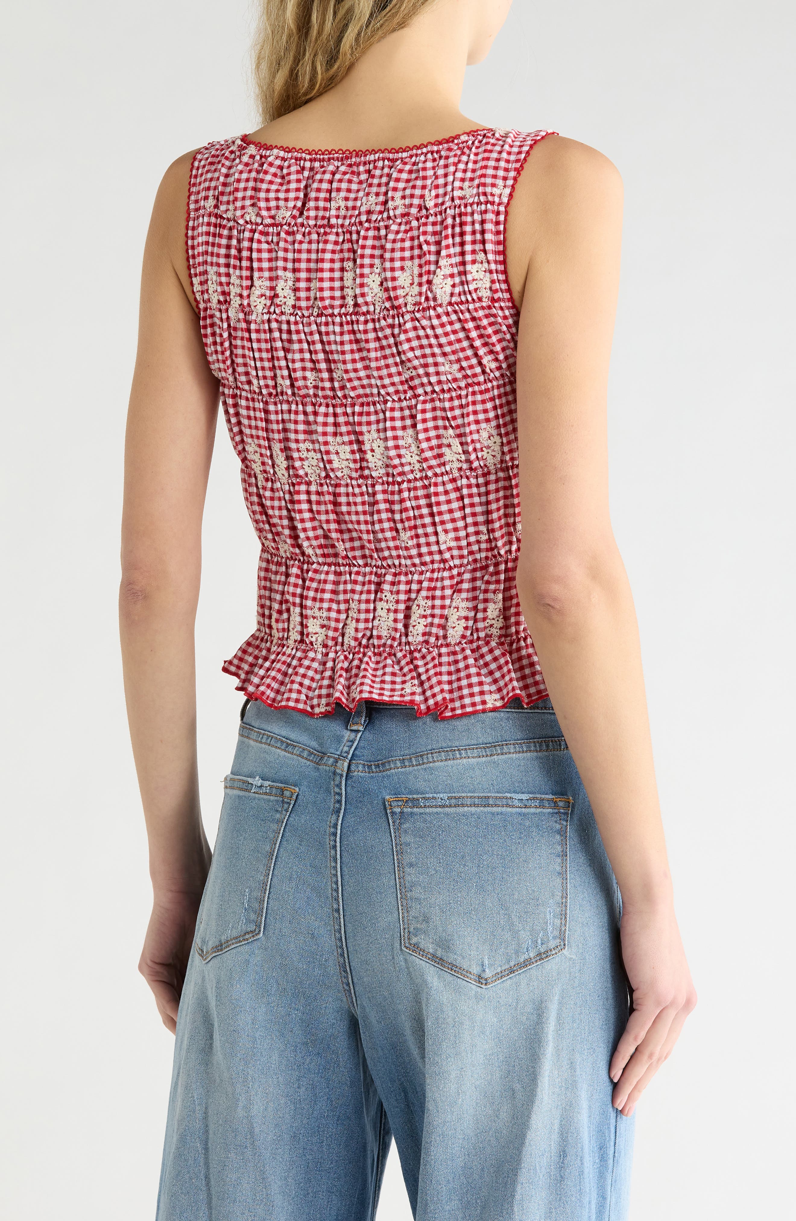 Gingham Smock Tank - image 4