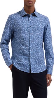 Bugatchi James OoohCotton® Floral Print Button-Up Shirt