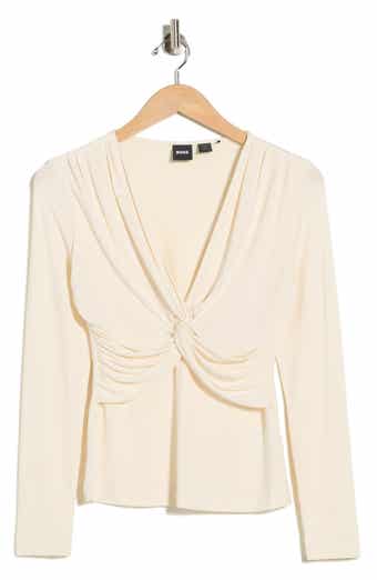 BOSS Eulori Twist Front Long Sleeve Top
