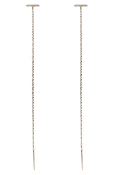 Bar Box Chain Threader Earrings