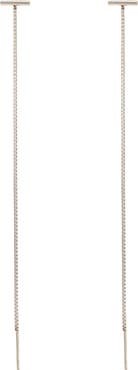 Adornia Bar Box Chain Threader Earrings