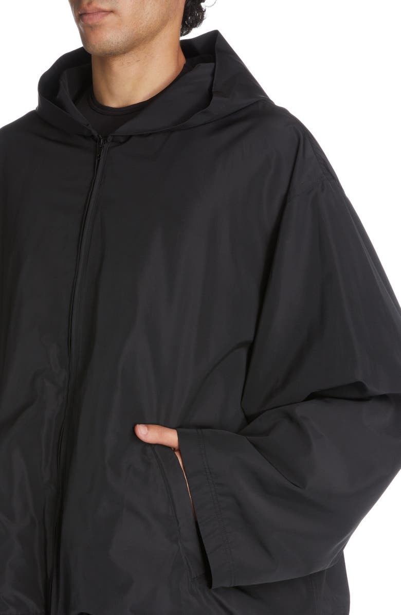 Balenciaga Logo Oversize Raincoat, Alternate, color, 