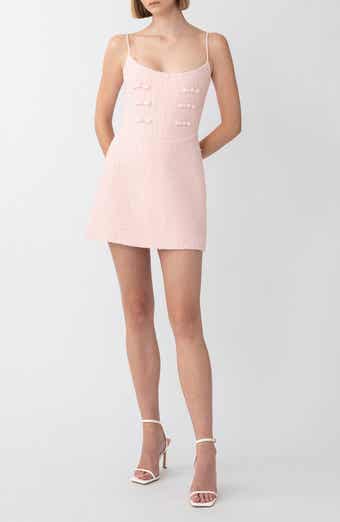 SAU LEE Andi Metallic Tweed Cocktail Minidress