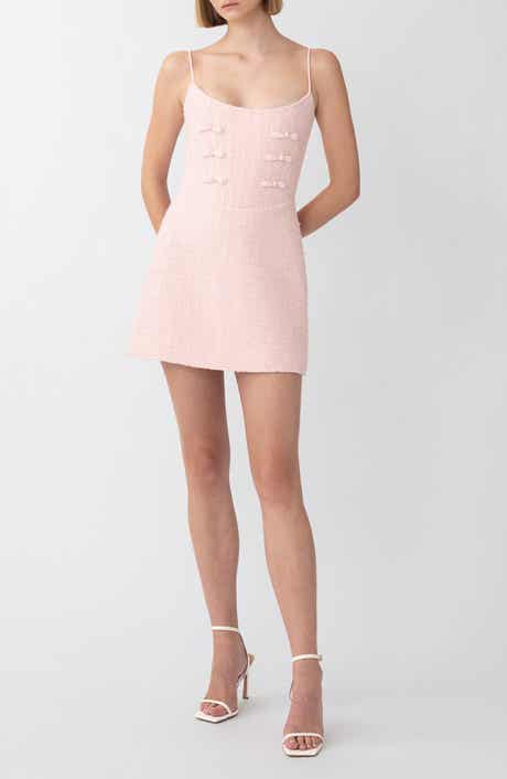 SAU LEE Andi Metallic Tweed Cocktail Minidress