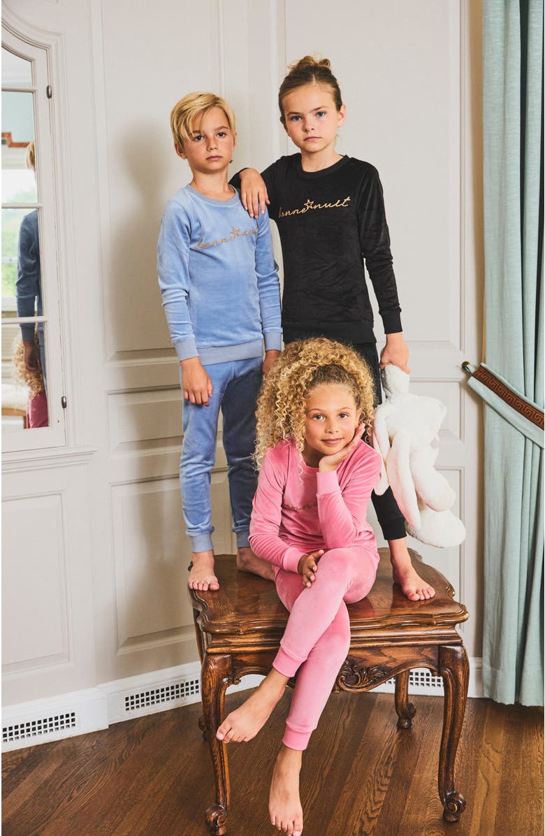 NoggiWear Bonne Nuit Velour Loungewear Set, Alternate, color, 