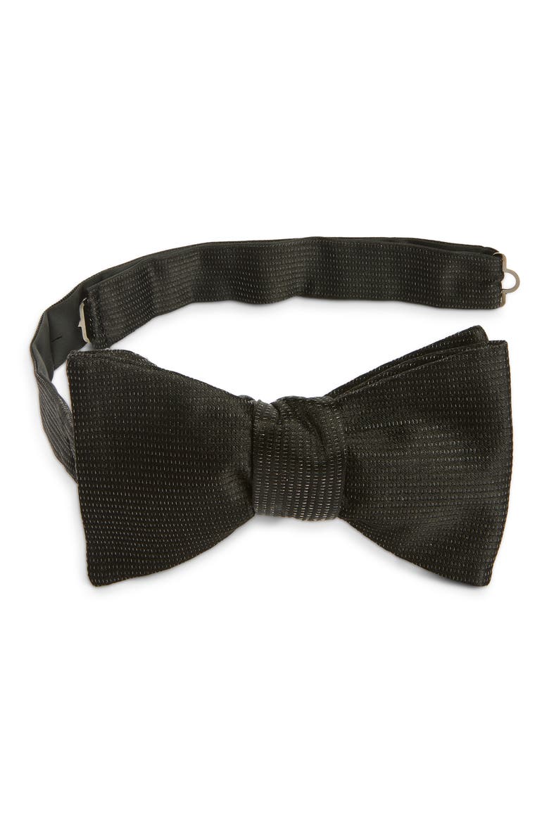 Silk Blend Bow Tie, Main, color, BLACK