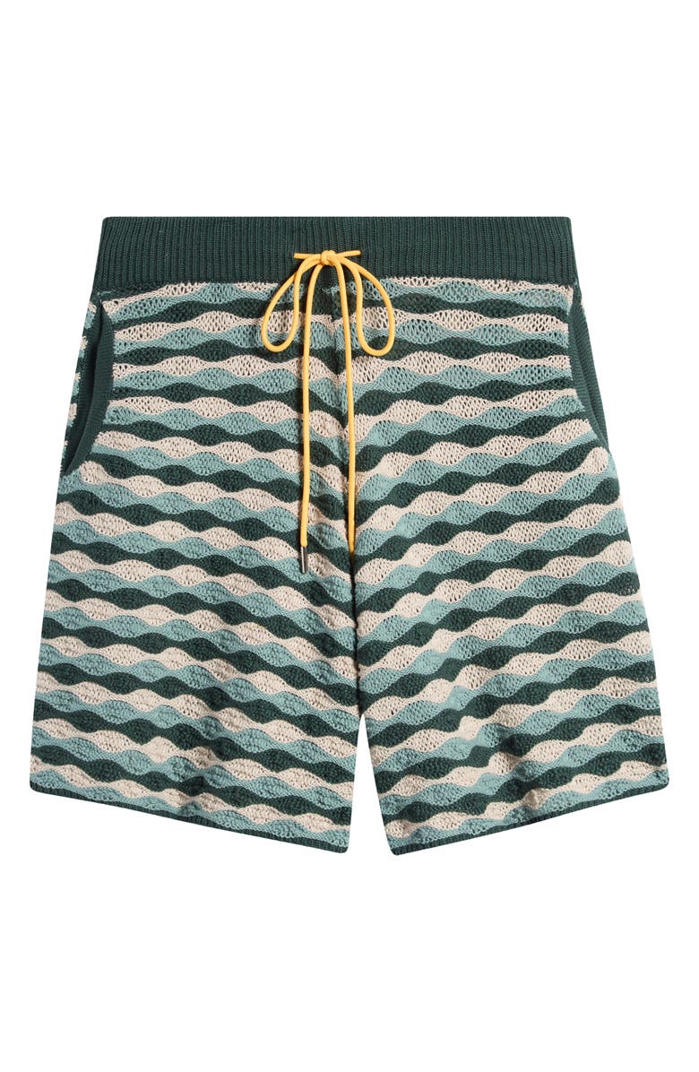 DIET STARTS MONDAY Beach Wavy Cotton Crochet Shorts, Alternate, color, Seafoam Wave