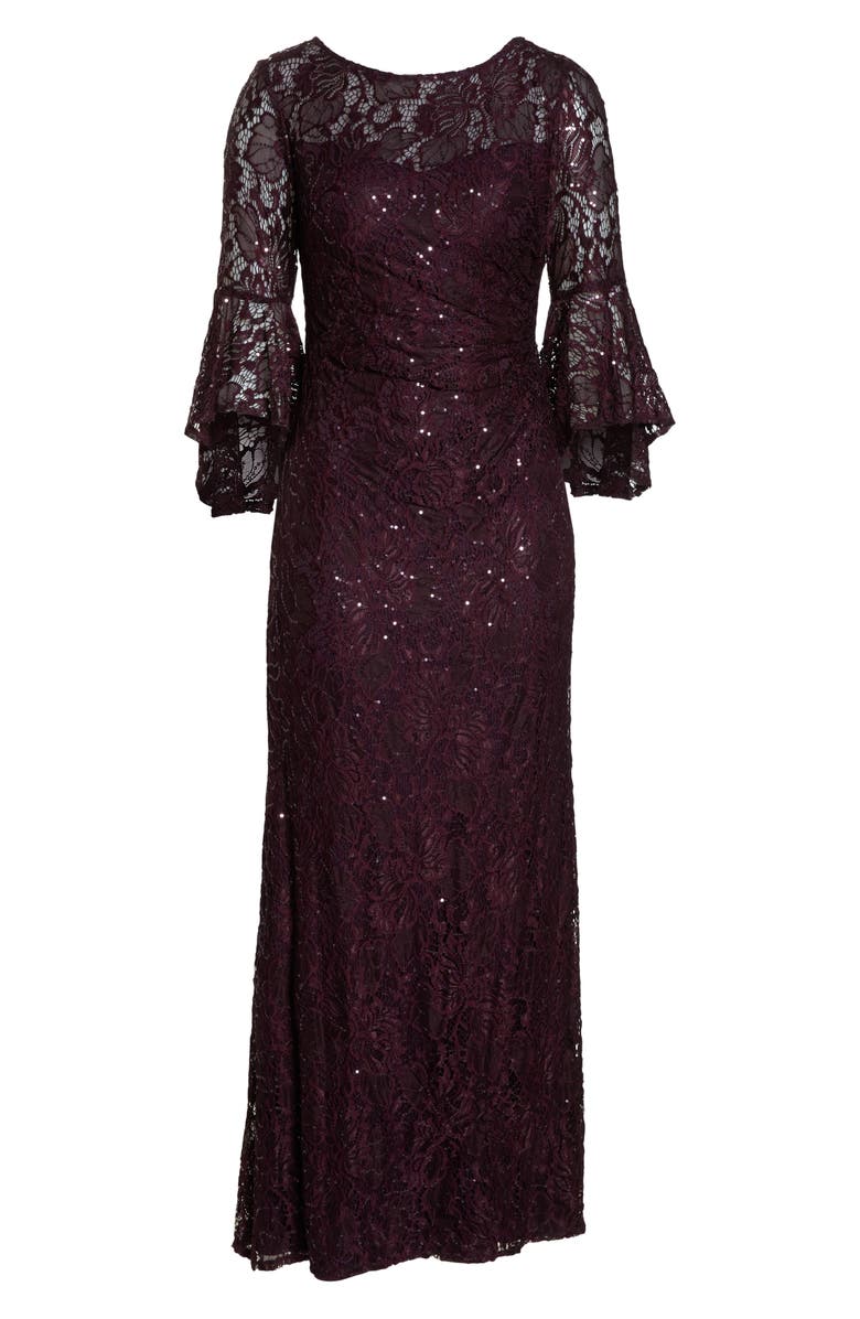 Morgan & Co. Sequin Embellished Gown, Alternate, color, 