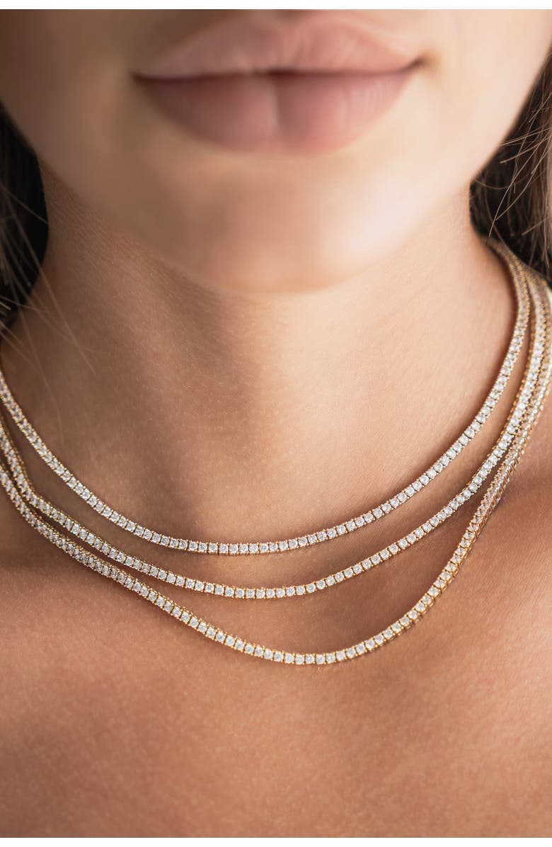 Alexa Leigh Everyday Tennis Necklace, Alternate, color, Yellow Gold
