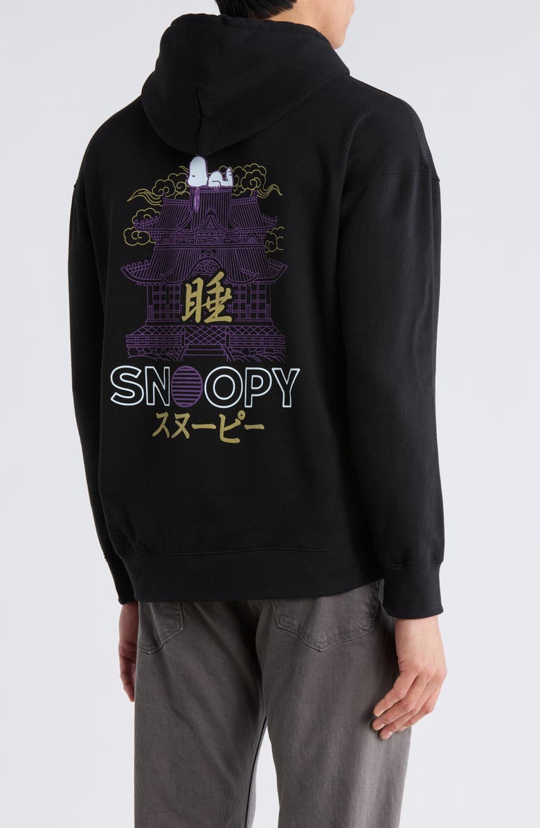 The Forecast Agency Snoopy Palace Graphic Hoodie, Alternate, color, Black