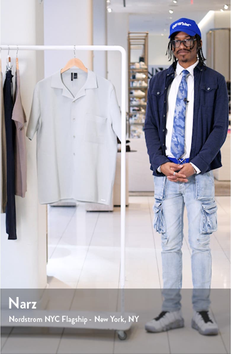 Fanoa Short Sleeve Button-Up Knit Shirt, sales video thumbnail