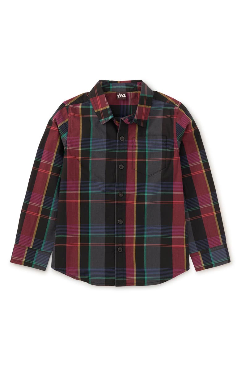Tea Collection Plaid Button Up Shirt, Main, color, 