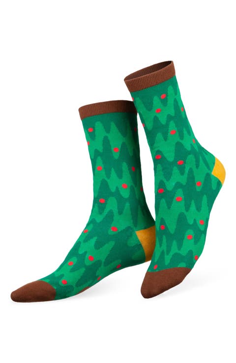 Xmas Tree Crew Socks