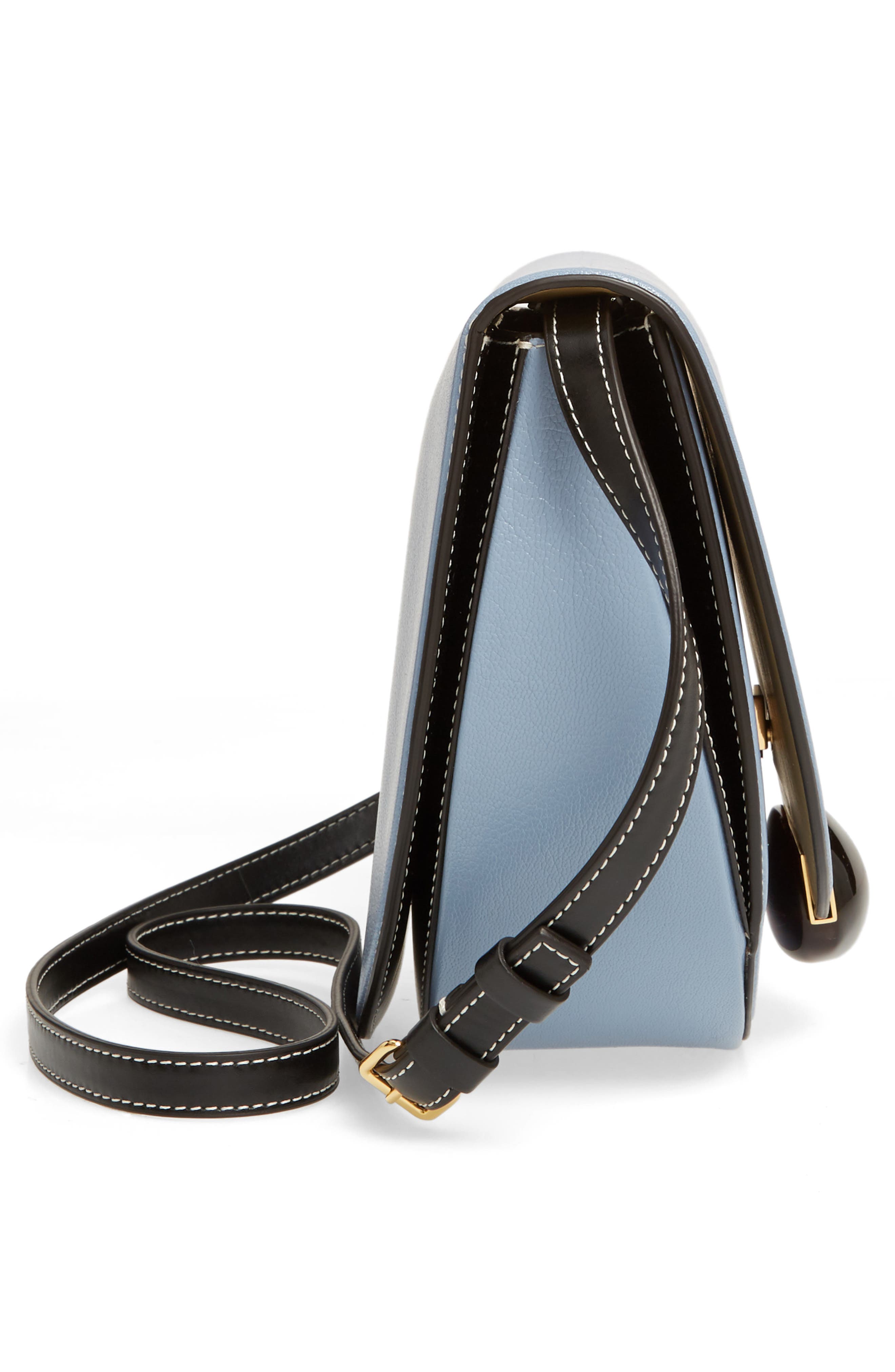 Galet Leather Crossbody Bag, Alternate, color, OPAL/ BLACK
