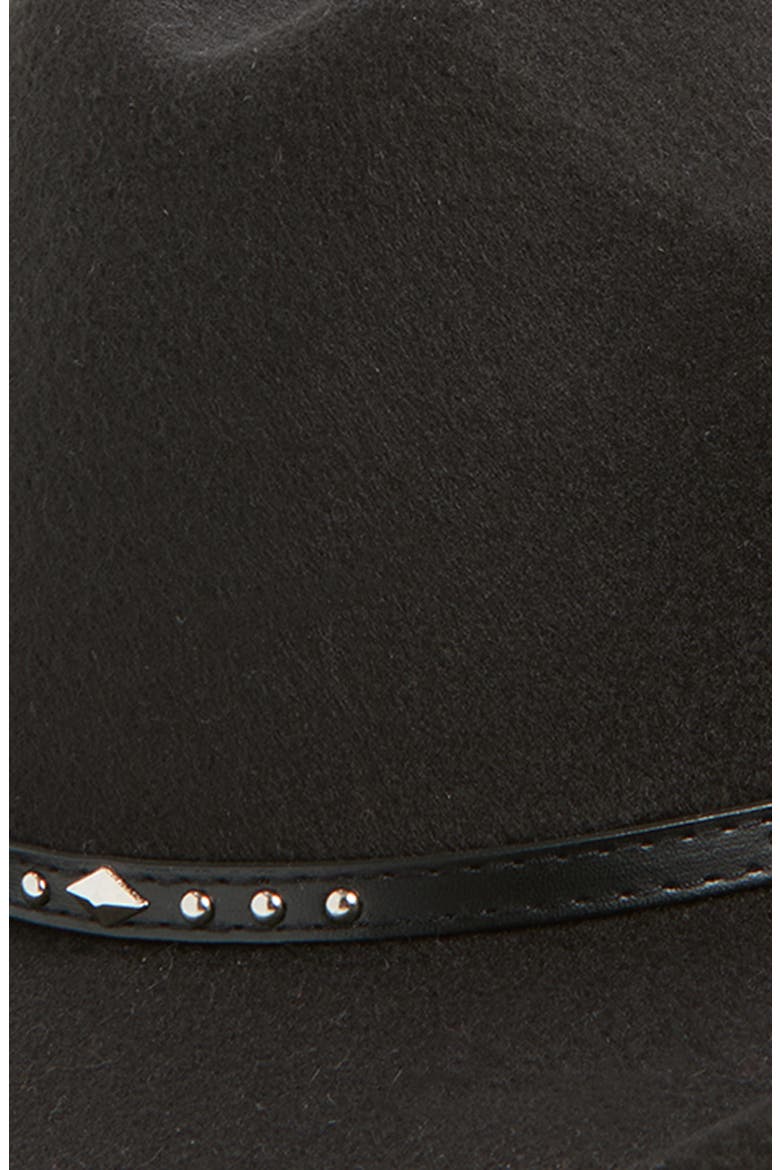 Western Cowboy Hat with Stud Leather Band, Alternate, color, BLACK