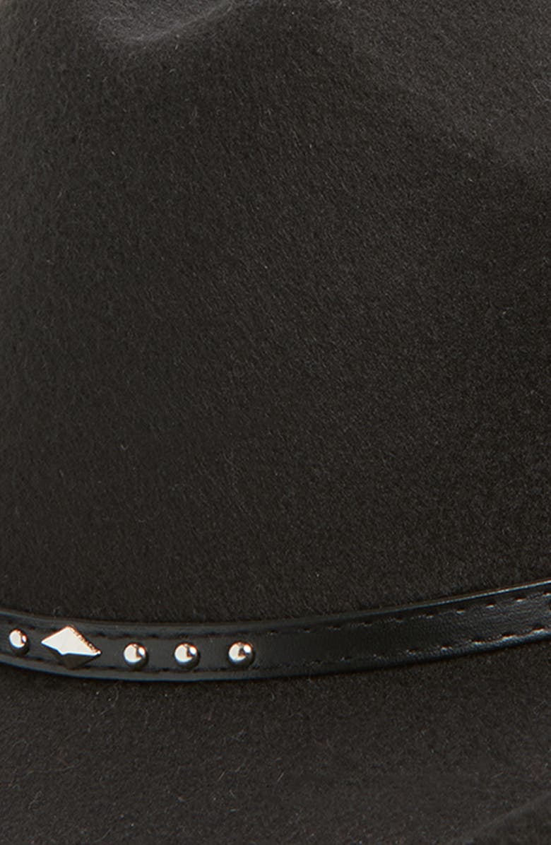 Tasha Western Cowboy Hat with Stud Leather Band, Alternate, color, Black