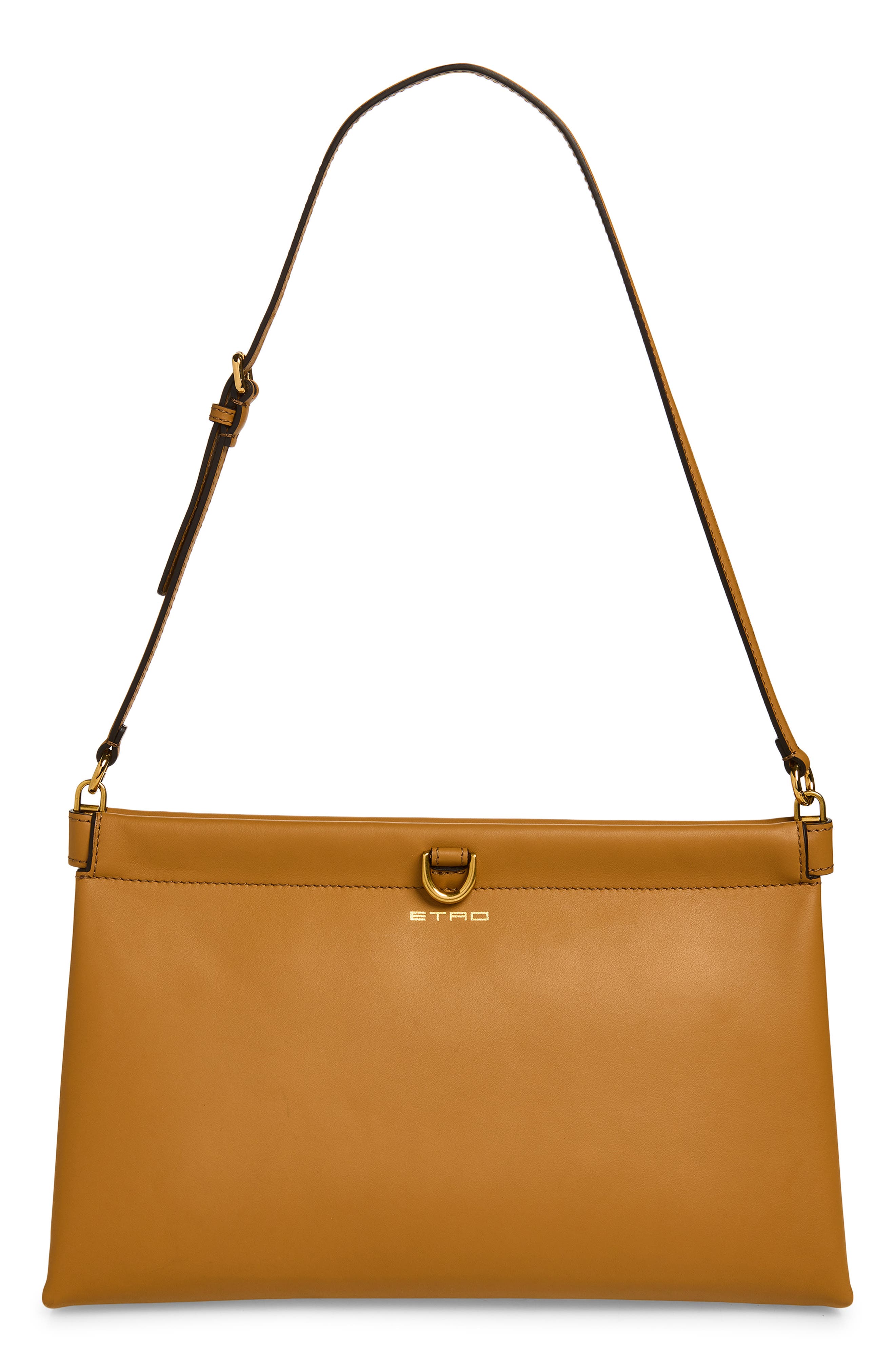 Etro Clutch Talk Leather Clutch, Main, color, Ochre