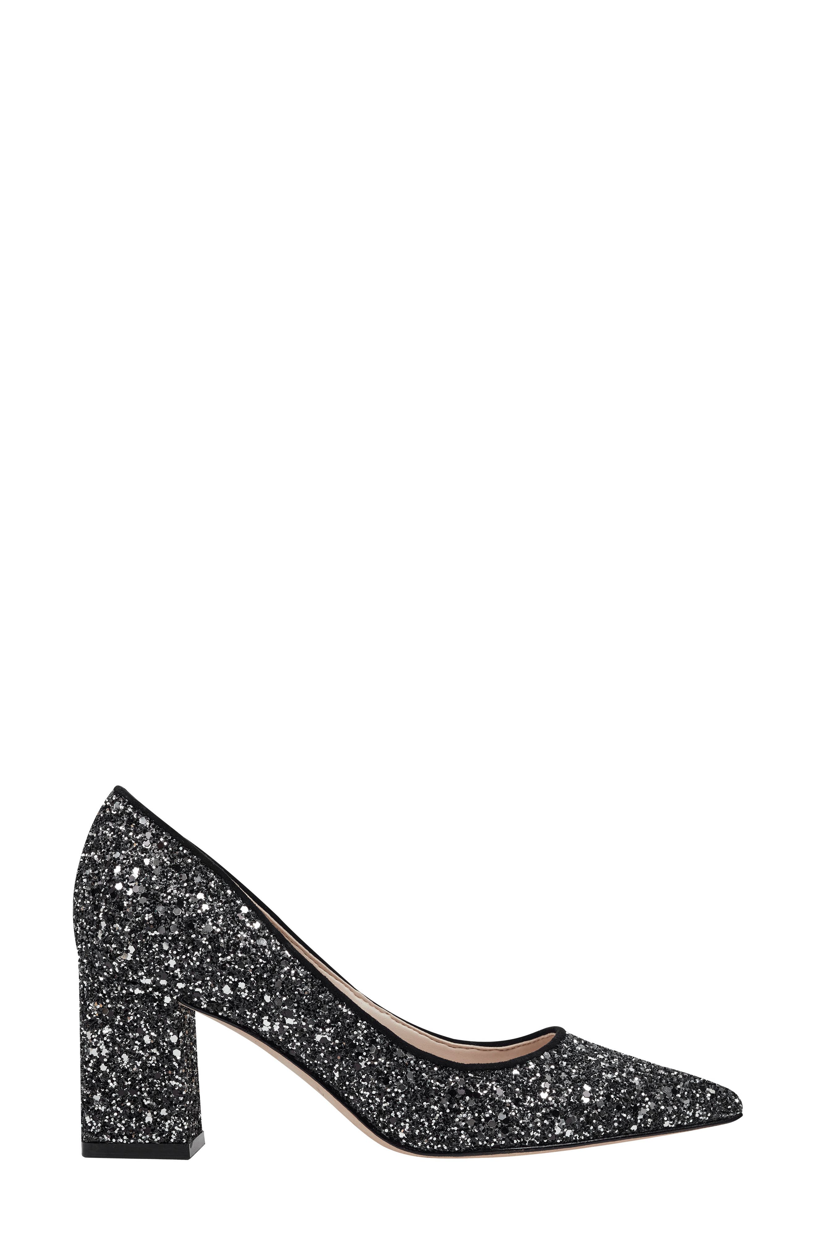 Zala Block Heel Pump, Alternate, color, BLACK MULTI GLITTER