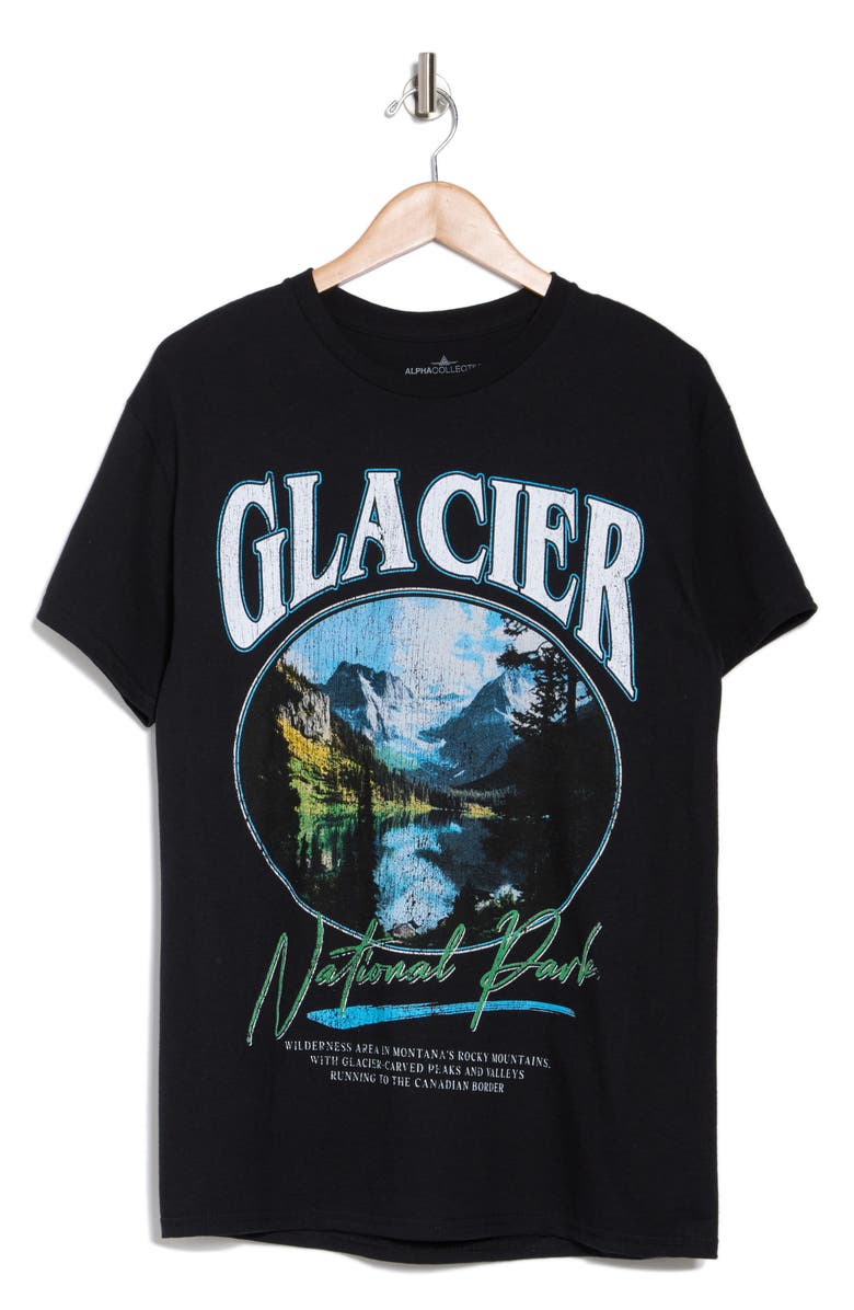 ALPHA COLLECTIVE Glacier National Park Cotton Graphic T-Shirt, Alternate, color, 