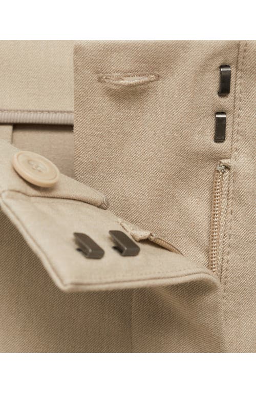 Mango Flare Pants In Beige