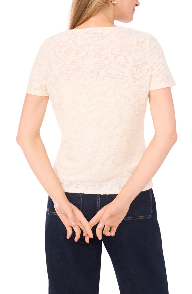 Vince Camuto Tapestry Knit Top, Alternate, color, Birch