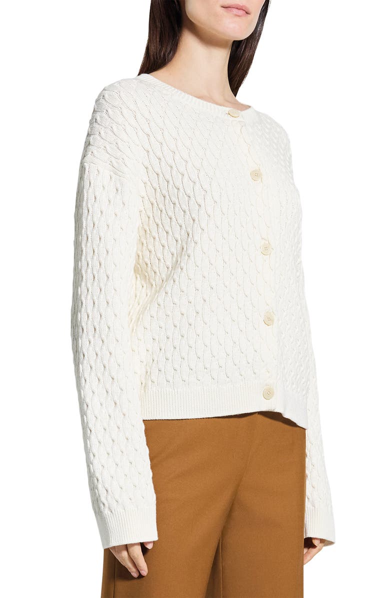 Theory Textured Organic Cotton Cardigan, Alternate, color,
