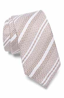 Textured Stripe Silk Tie