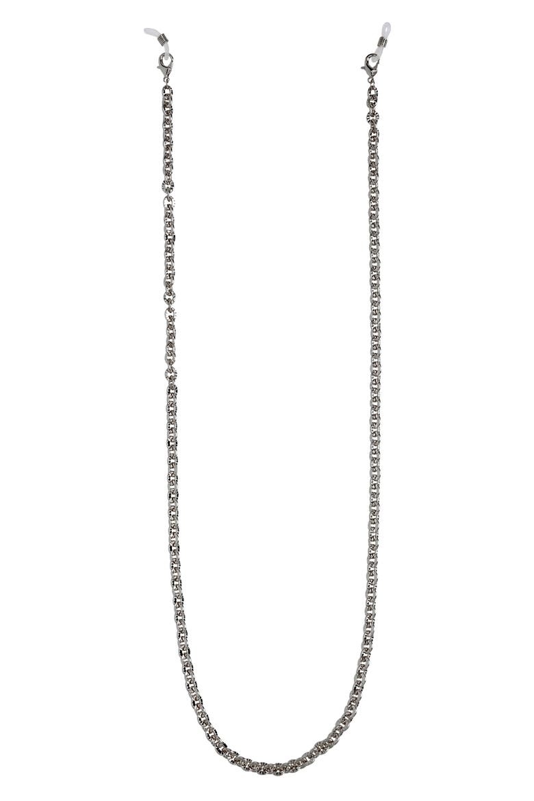 Textured Metal Adult Face Mask Chain, Main, color, HEMATITE