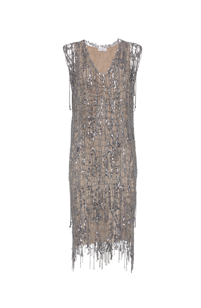 Brunello Cucinelli Glistening Embroidery dress, Main, color,