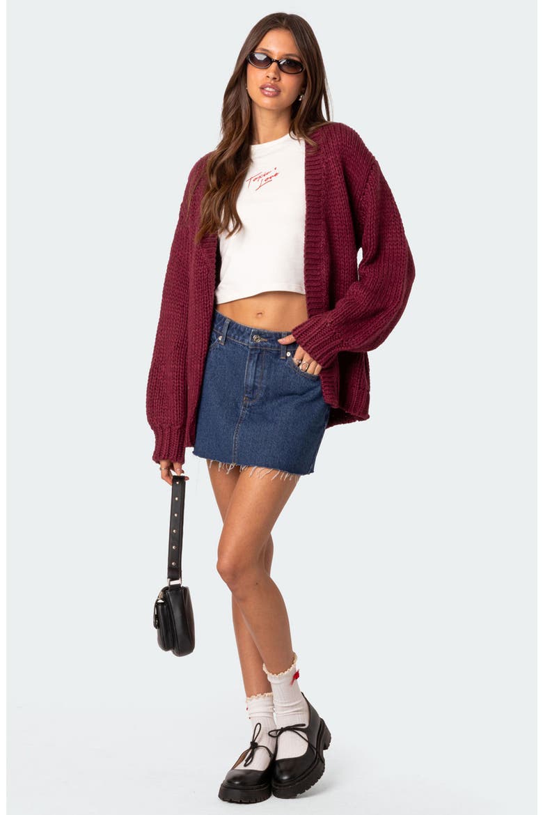 Jessie Denim Miniskirt, Alternate, color, BLUE-WASHED
