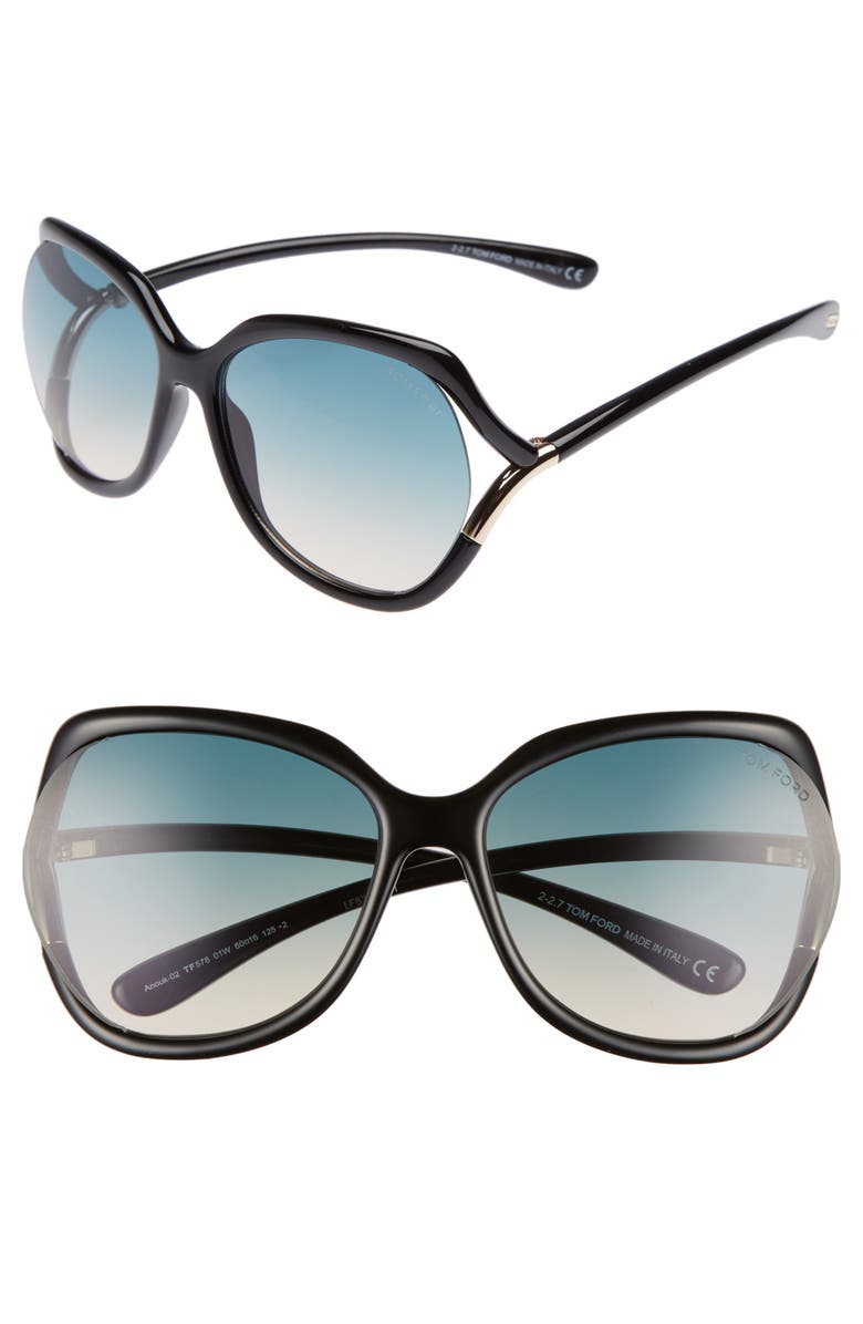 TOM FORD Anouk 60mm Geometric Sunglasses, Main, color, 