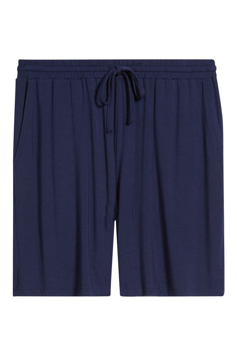 Moonlight Modal Blend Drawstring Lounge Shorts, Alternate, color, NAVY PEACOAT