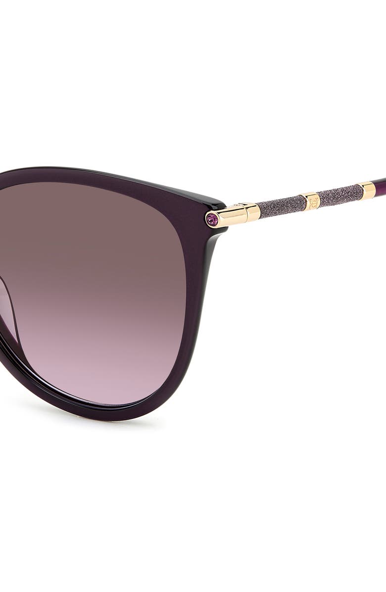 Carolina Herrera 57mm Round Sunglasses, Alternate, color, Plum Gold
