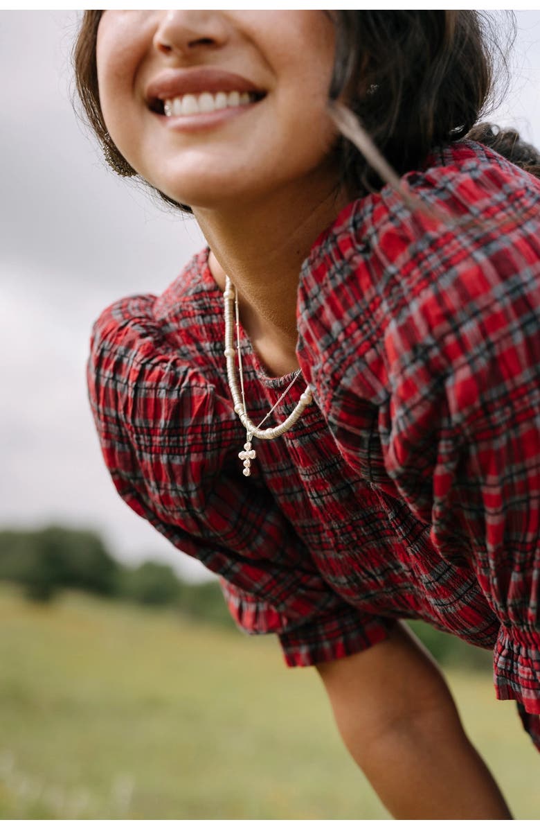 Noonday Collection Silver Sequin Necklace, Alternate, color, Silver