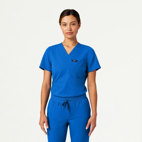 Rhena Women
s 1-Pocket Slim V-Neck Scrub Top