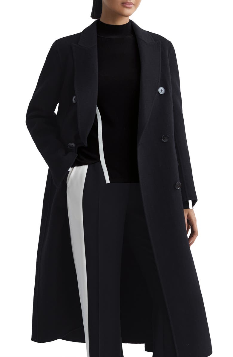 Reiss Anna Asymmetric Stripe Mock Neck Top, Alternate, color, Black White