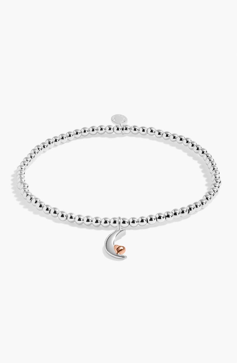 A Littles & Co A Little 'Love You To The Moon & Back' Bracelet, Main, color, Metallic Silver