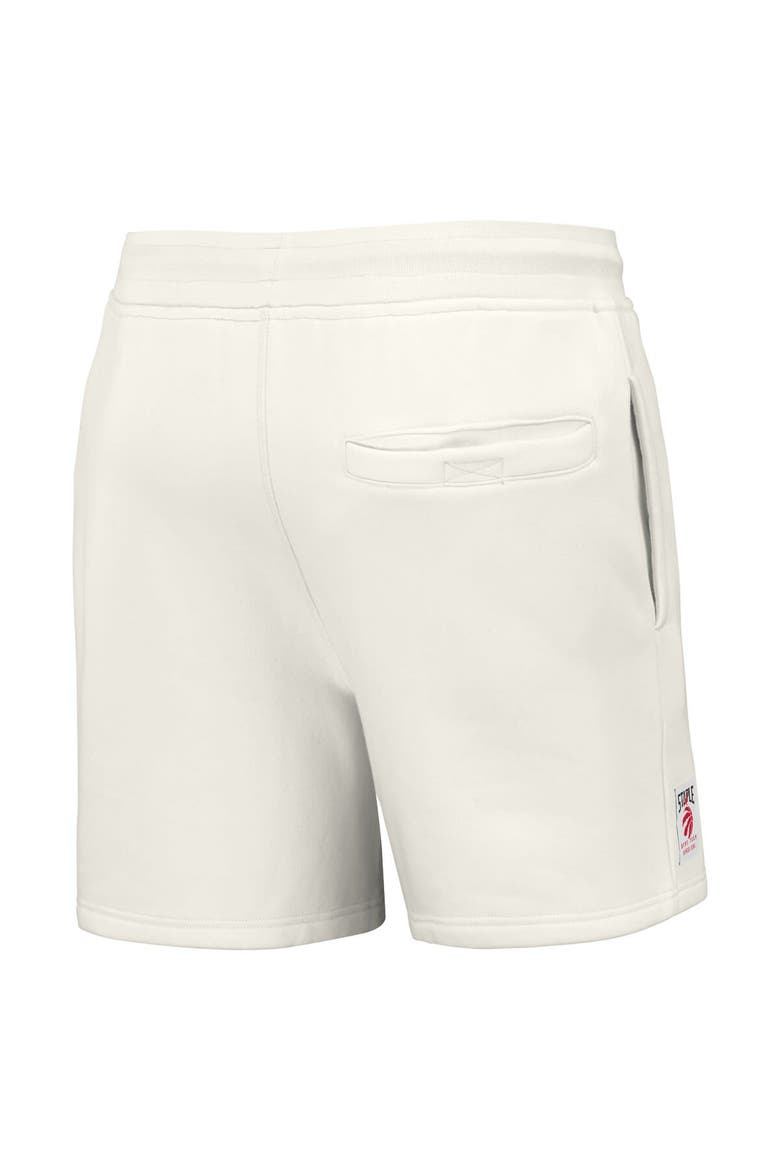 Men's NBA x Staple Cream Toronto Raptors Heavyweight Fleece Shorts, Alternate, color, Cream