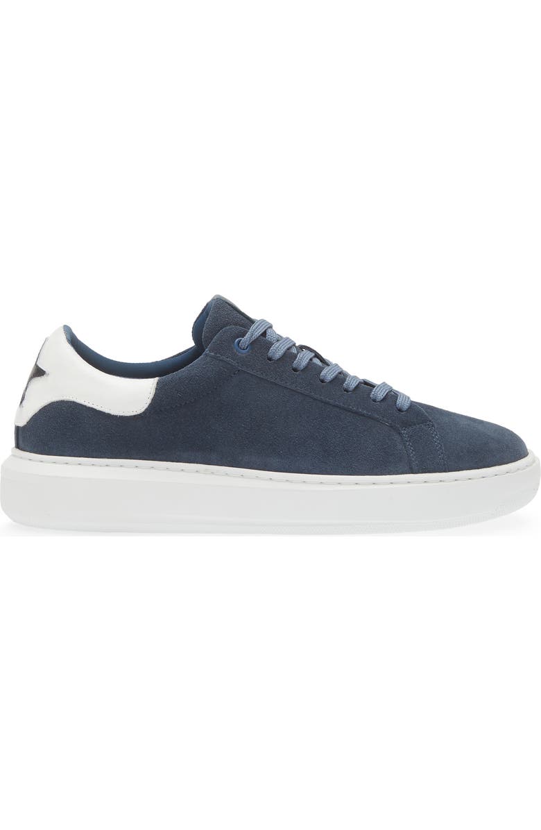 G Brown Puff Low Top Suede Sneaker, Alternate, color, Blue/ White