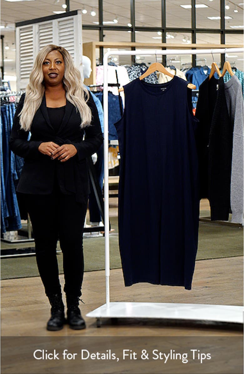 Sleeveless Stretch Cotton Jersey Midi Dress, sales video thumbnail