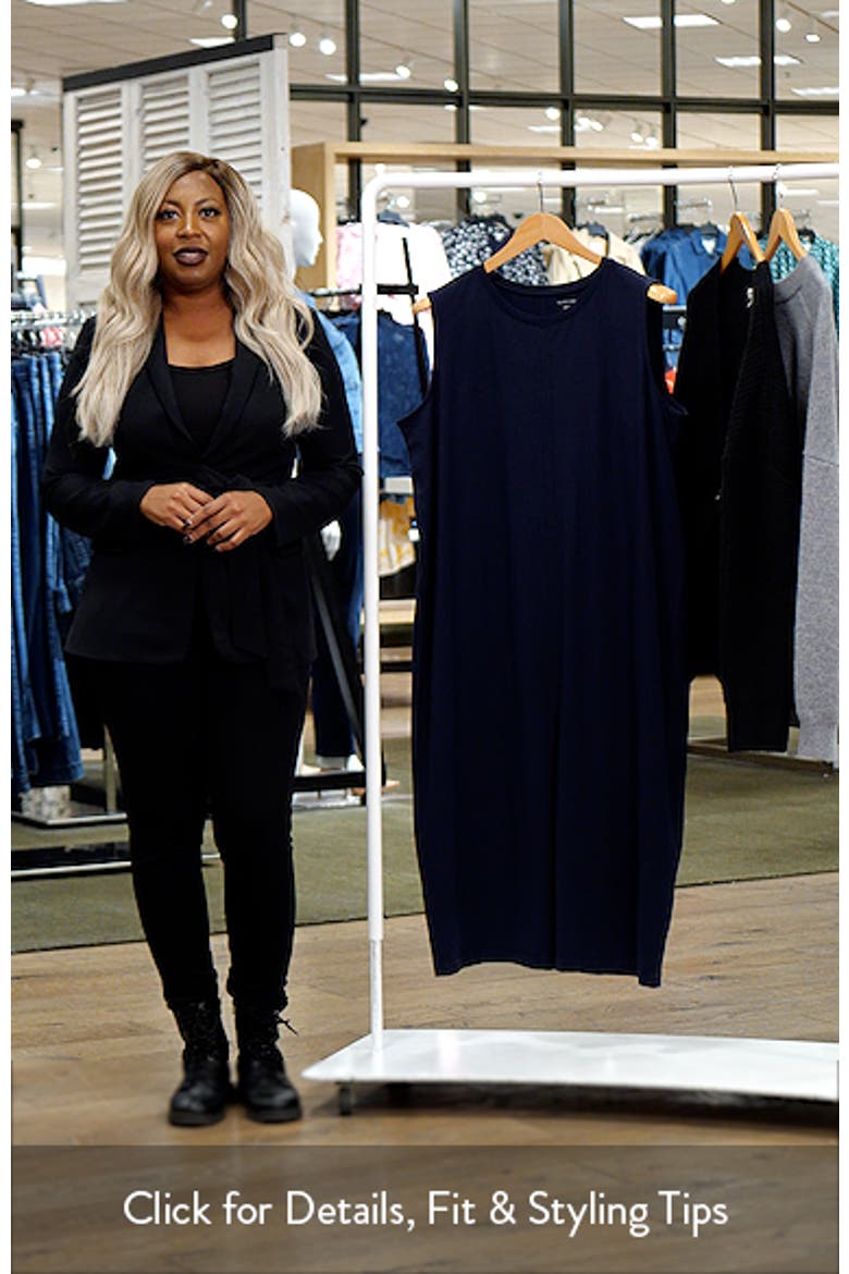 Sleeveless Stretch Cotton Jersey Midi Dress video