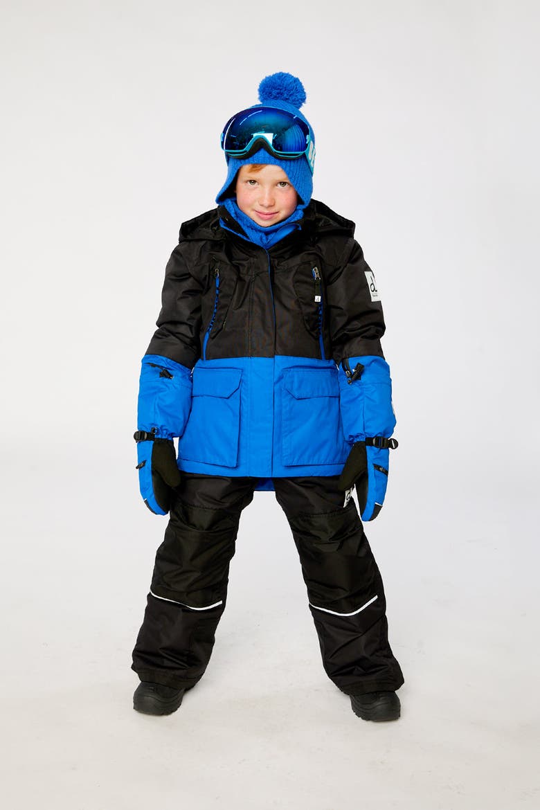 Teknik Fleece Lined Jacket & Reinforced Pants Two Piece Snowsuit, Alternate, color, Royal Blue and Red