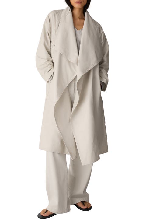 Organic Cotton & Recycled Nylon Drape Neck Coat