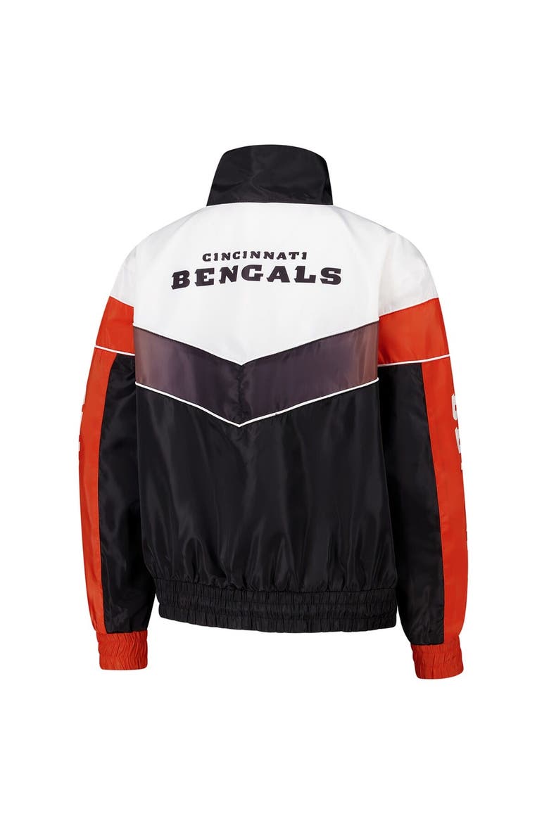 Women's The Wild Collective Black Cincinnati Bengals 1/4 Zip Track Jacket, Alternate, color, Black