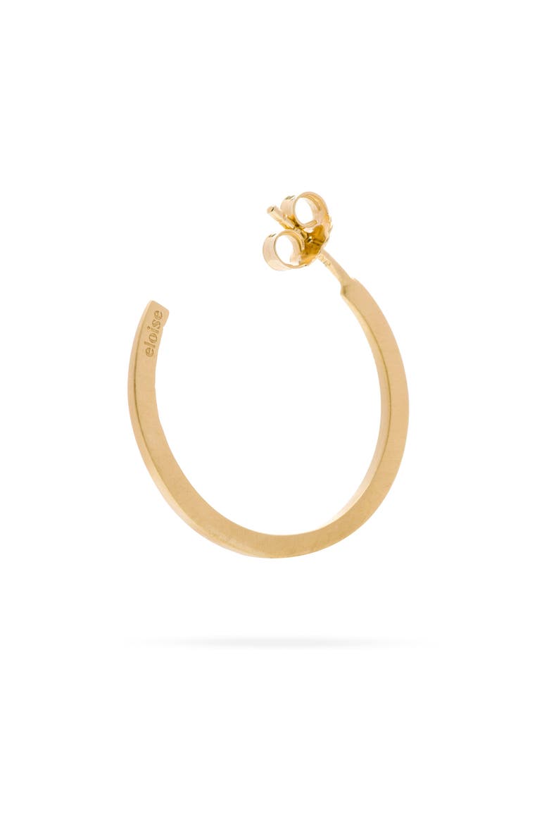 Crescent Moon Hoops. Handmade in Italy, Alternate, color, Gold Plated