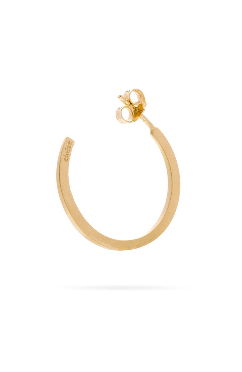 Eloise Jewelry Crescent Moon Hoops. Handmade in Italy, Alternate, color, Gold Plated