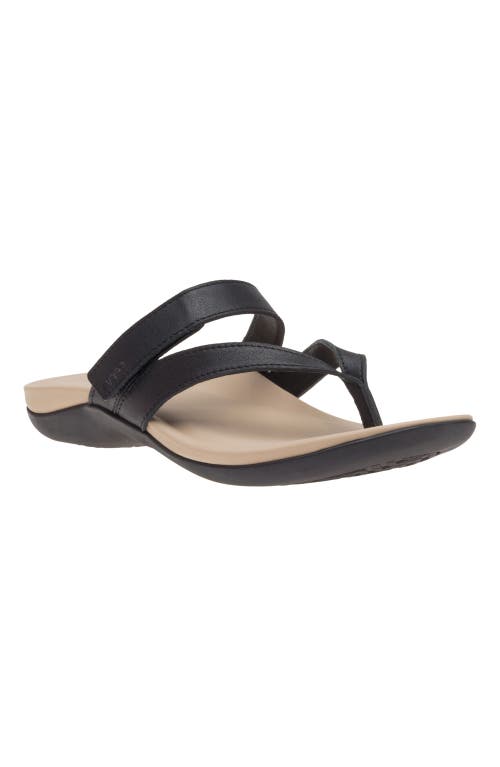 Abeo Oasis Thong Sandal In Black Majestic - Regular