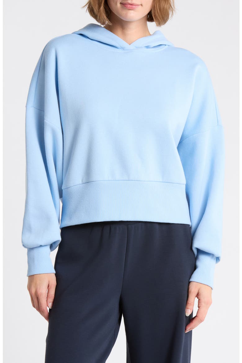 Feather Fleece Oversize Hoodie, Main, color, BLUE THREAD